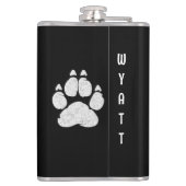 ピットブルママ |犬の恋人パーソナライズされた フラスク (裏面)