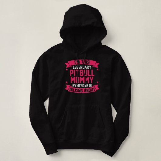 ピットブルママTシャツ パーカ (デザイン正面)