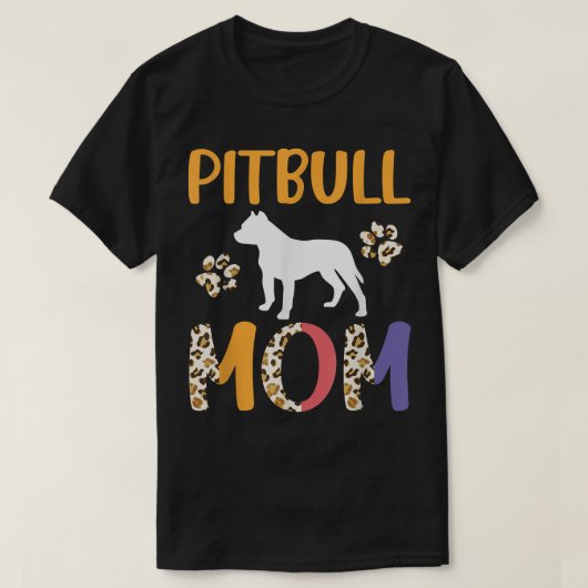 ピットブルマムレオパード Tシャツ (デザイン正面)