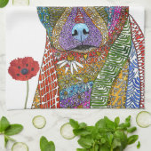 ピットブルミックス犬キッチンタオル キッチンタオル (折り畳み)