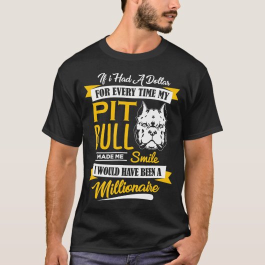 ピットブルメイドミースマイル犬 Tシャツ (正面)