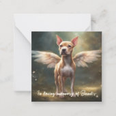 ピットブルメモリアル詩の子茶色の翼の名前を追加 ノートカード (正面)