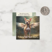 ピットブルメモリアル詩の子茶色の翼の名前を追加 ノートカード (正面/裏面インサイチュ)