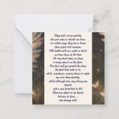 ピットブルメモリアル詩ブラウンウィングス名のギフトを追加 ノートカード (裏面)