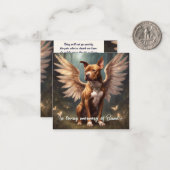 ピットブルメモリアル詩ブラウンウィングス名のギフトを追加 ノートカード (正面/裏面インサイチュ)