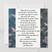 ピットブルメモリアル詩ホワイトウィングス名前のギフトを追加 ノートカード (裏面)