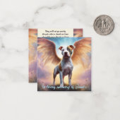 ピットブルメモリアル詩3色の翼の名前を追加 ノートカード (正面/裏面インサイチュ)