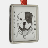 ピットブルラブオーナメント メタルオーナメント (右)