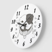 ピットブルラブクロック ラージ壁時計 (傾斜)