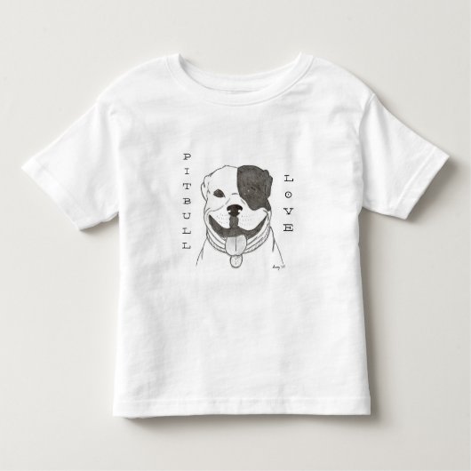 ピットブルラブシャツ トドラーTシャツ (正面)