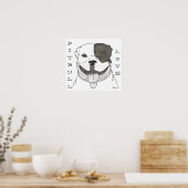 ピットブルラブポスター ポスター (キッチン)