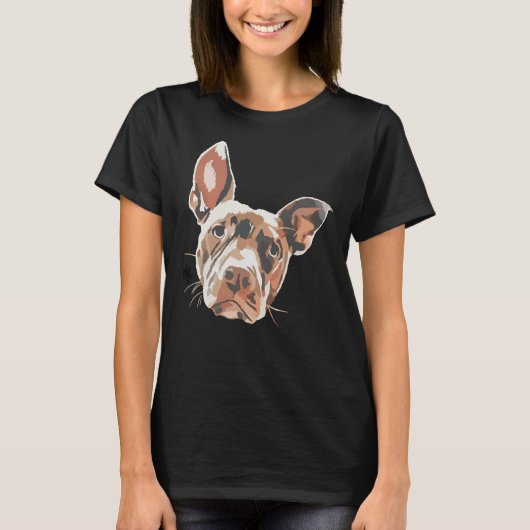 ピットブルラボミックス犬 Tシャツ (正面)