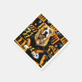 ピットブルレスキュー犬サッカーファン スタンダードカクテルナプキン (角)