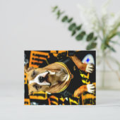 ピットブルレスキュー犬サッカーファン ポストカード (スタンド正面)