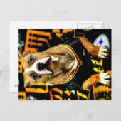 ピットブルレスキュー犬サッカーファン ポストカード (正面/裏面)