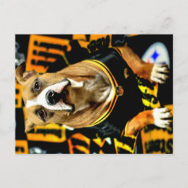 ピットブルレスキュー犬サッカーファン ポストカード