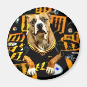 ピットブルレスキュー犬サッカーファン マグネット