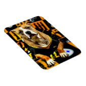 ピットブルレスキュー犬サッカーファン マグネット (右側)