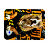 ピットブルレスキュー犬サッカーファン マグネット (横)