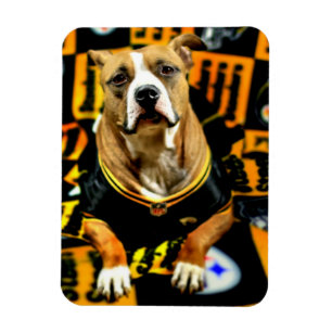 ピットブルレスキュー犬サッカーファン マグネット