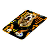 ピットブルレスキュー犬サッカーファン マグネット (左側)