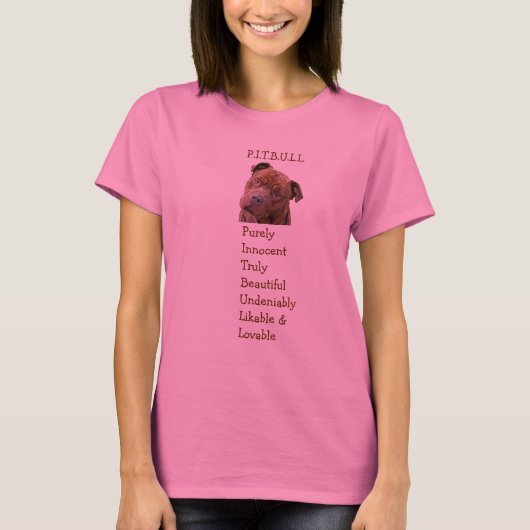 ピットブル人格Tシャツ Tシャツ (正面)