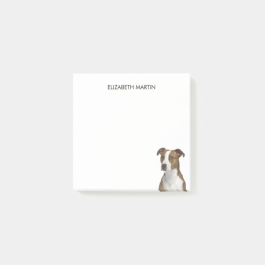 ピットブル型ドッグ ポストイット (正面)