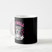 ピットブル姉妹愛犬家ベクター デザイン コーヒーマグカップ (正面左)