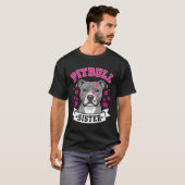 ピットブル姉妹愛犬家ベクター デザイン Tシャツ (正面フル)