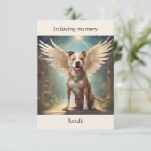 ピットブル子孫記念詩名前をカスタムする悔やみや弔慰 サンキューカード (スタンド正面)