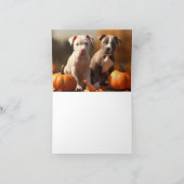 ピットブル子犬 オータム デライト パンプキン カード (内部)