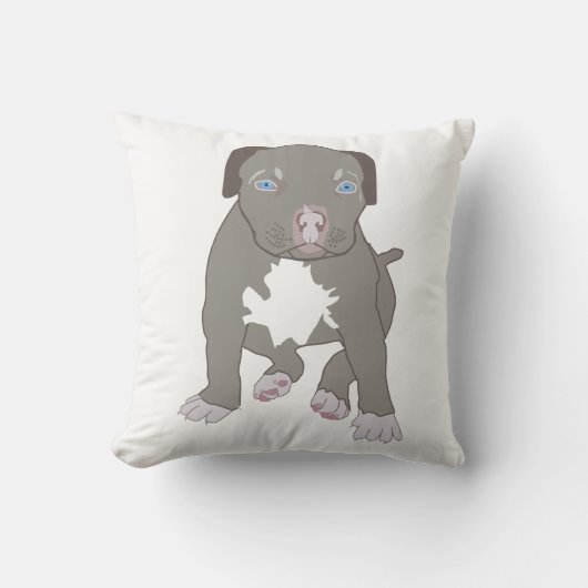 ピットブル子犬 クッション (正面)