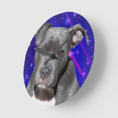 ピットブル宇宙時計 ラウンド壁時計 (傾斜)