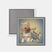 ピットブル守護天使の贈り物に注意 マグネット (正面/裏面)