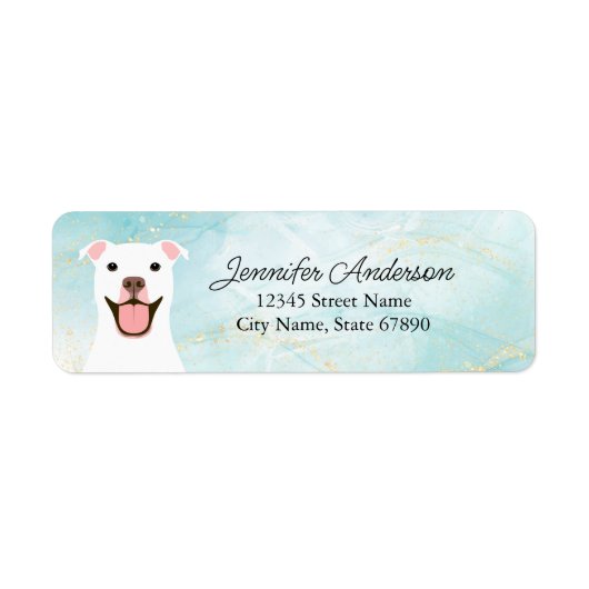 ピットブル差出人住所ラベル ラベル (正面)