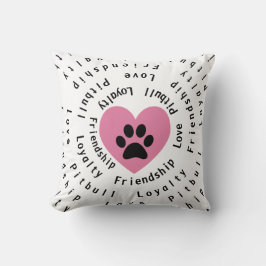 ピットブル愛友情のロイヤリティの渦巻 クッション