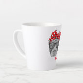 ピットブル愛犬家 – マザーズ用ピティママのシャツ カフェラテマグ (左アングル)