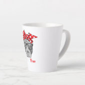 ピットブル愛犬家 – マザーズ用ピティママのシャツ カフェラテマグ (右アングル)