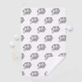 ピットブル手描きフォトドッグ動物愛好家 ゴルフタオル (インサイチュ)