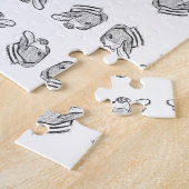 ピットブル手描きフォトドッグ動物愛好家 ジグソーパズル (側面)