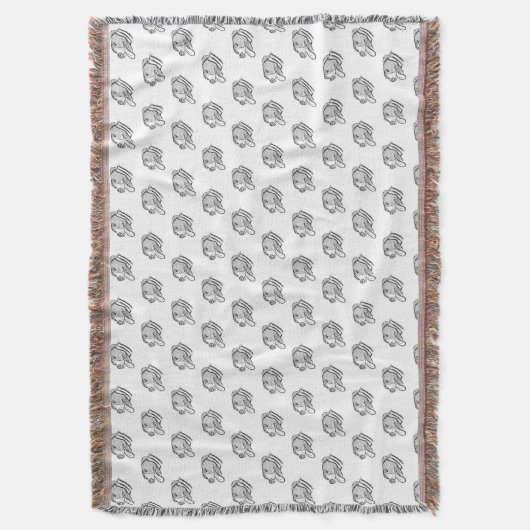 ピットブル手描きフォトドッグ動物愛好家 スローブランケット (正面縦)