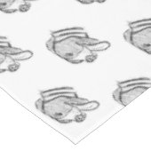 ピットブル手描きフォトドッグ動物愛好家 テーブルクロス (アングル)