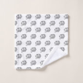 ピットブル手描きフォトドッグ動物愛好家 バスタオルセット (ウォッシュタオル)