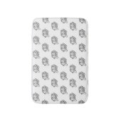 ピットブル手描きフォトドッグ動物愛好家 バスマット (正面縦)