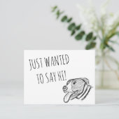 ピットブル手描きフォトドッグ動物愛好家 ポストカード (スタンド正面)