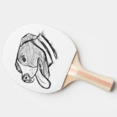 ピットブル手描きフォトドッグ動物愛好家 卓球ラケット (横)
