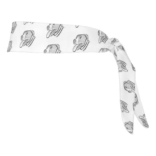 ピットブル手描き写真犬動物愛好家ポスター タイヘッドバンド (回転90)