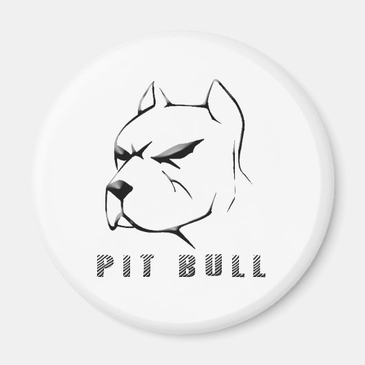 ピットブル描画 マグネット (正面)