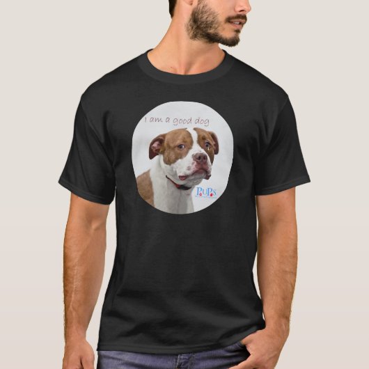 ピットブル救済の良い犬 Tシャツ (正面)