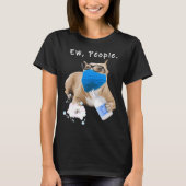 ピットブル新しい人々は犬の顔マスク犬ファンンを着て Tシャツ (正面)